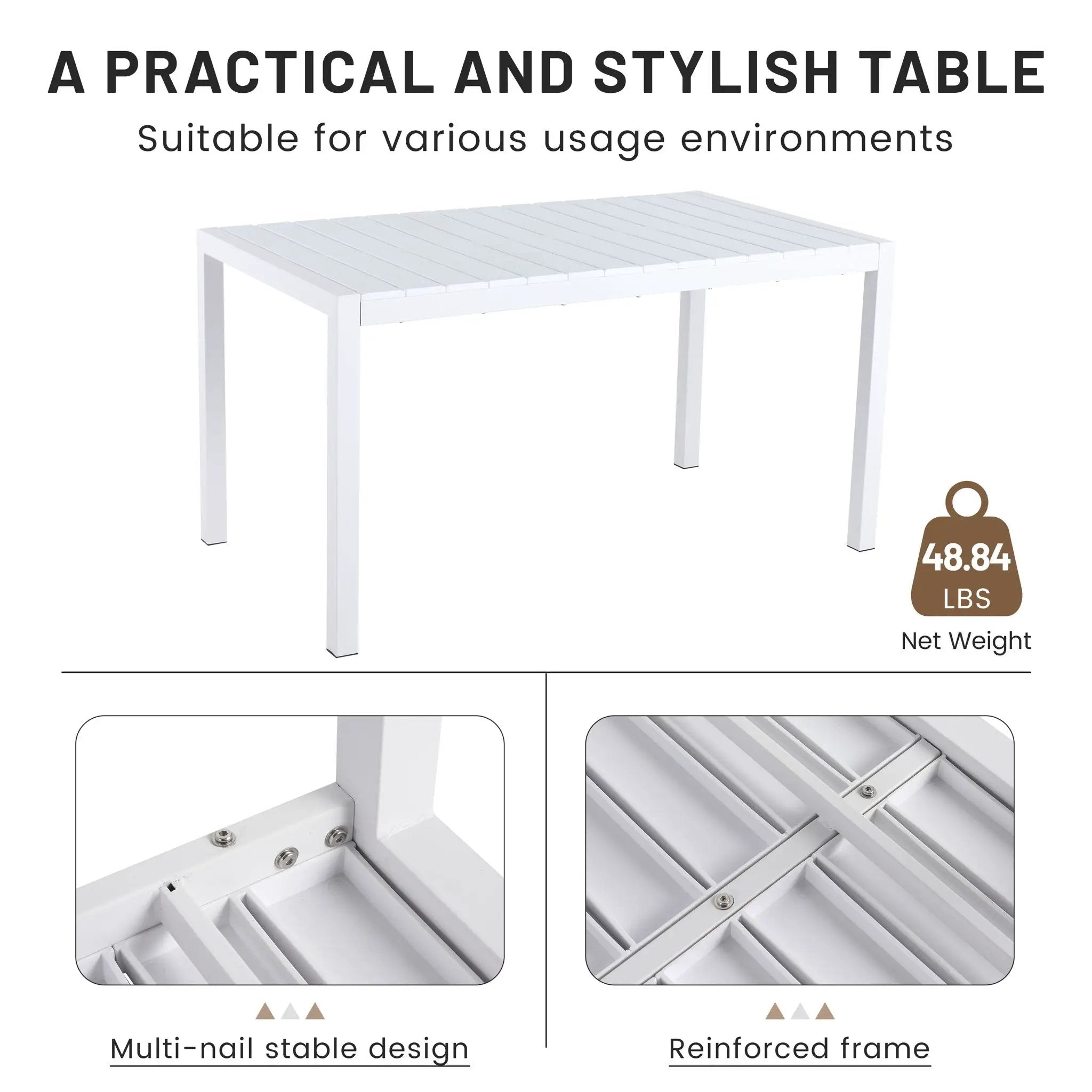 4 Piece Set Of Modern Striped Color- Blocking Single Chairs With Long Table by HouseOfZazla