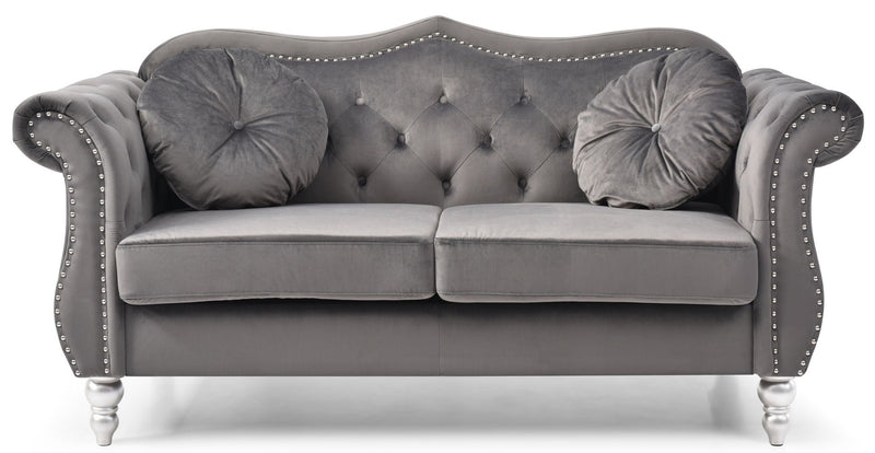 Stylish Flared Arm Loveseat by HouseOfZazla
