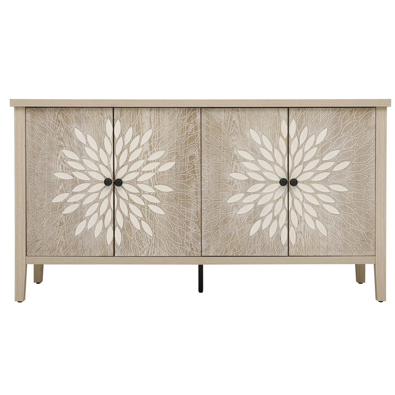 Modern Storage Cabinet With 4 Doors & Adjustable Shelves by HouseOfZazla