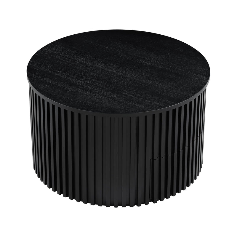Round Lift Top Coffee Table With Hidden Storage For Living Room by HouseOfZazla