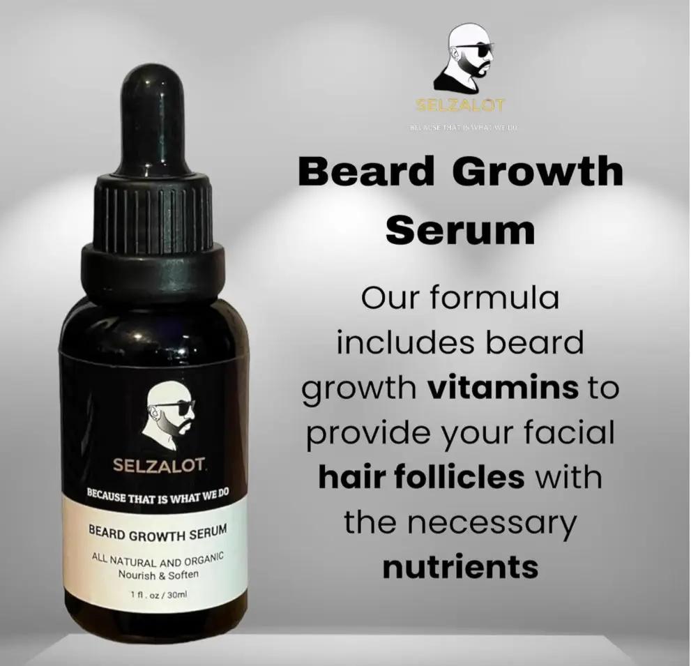 Beard Growth Oil Serum for Men All Natural and Organic Bread Grooming Oil For Men Unscented Facial Hair Serum For Beard Gifts Ideas For Him Self Care Products – 30ml by Selzalot