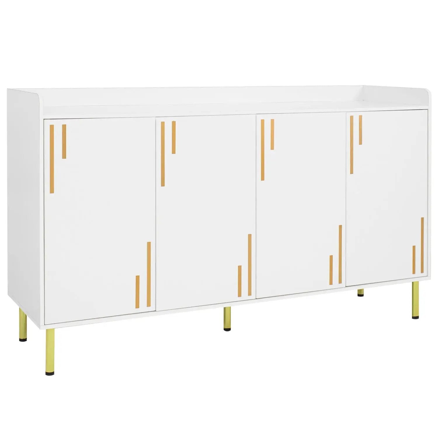 55" Buffet Cabinet with 4 Doors and Metal Legs by DirectDeals