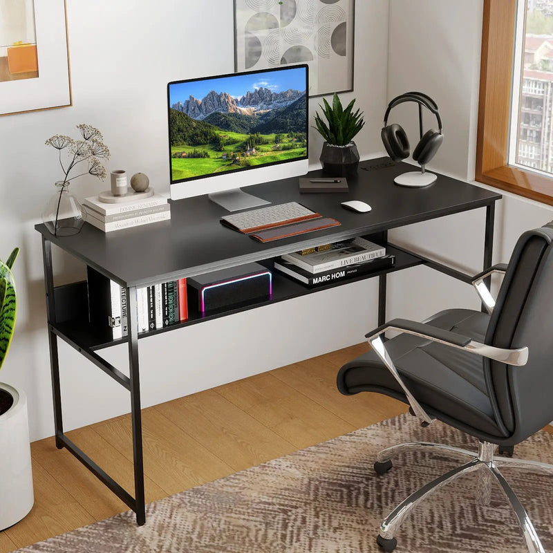 55 x 24 inch Computer Desk with Power Outlets and USB Ports by DirectDeals