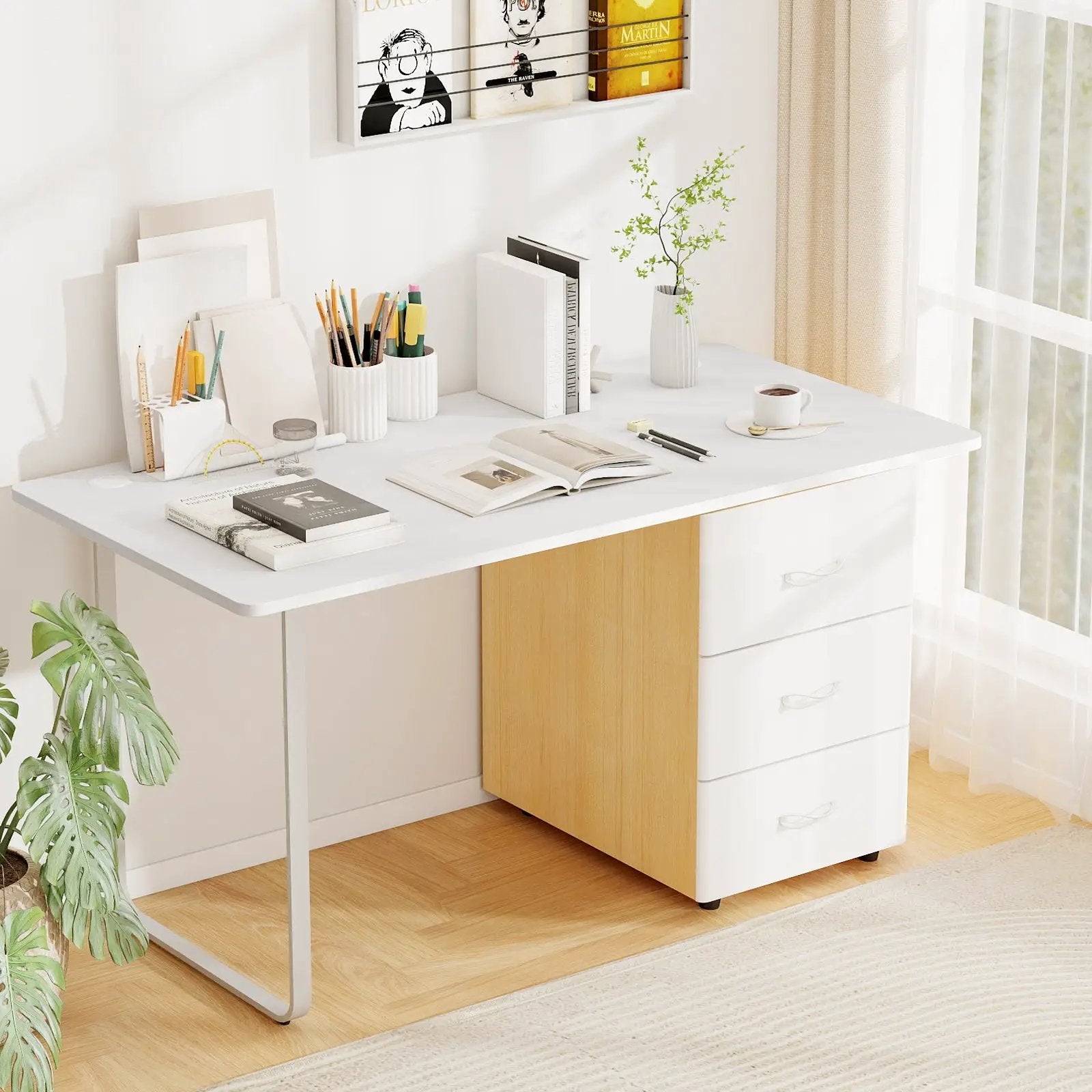 58 Inch x 28 Inch Universal Tabletop for Standard and Standing Desk Frame by DirectDeals