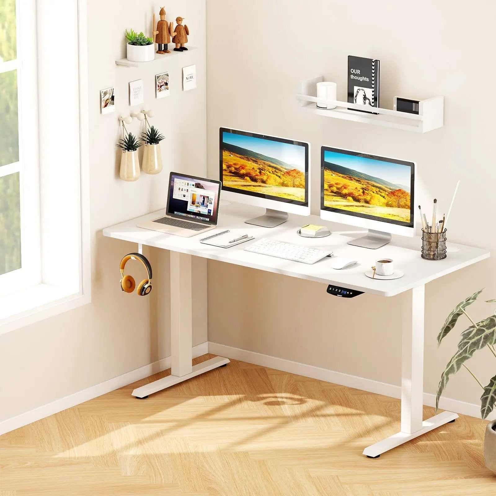 58 Inch x 28 Inch Universal Tabletop for Standard and Standing Desk Frame by DirectDeals