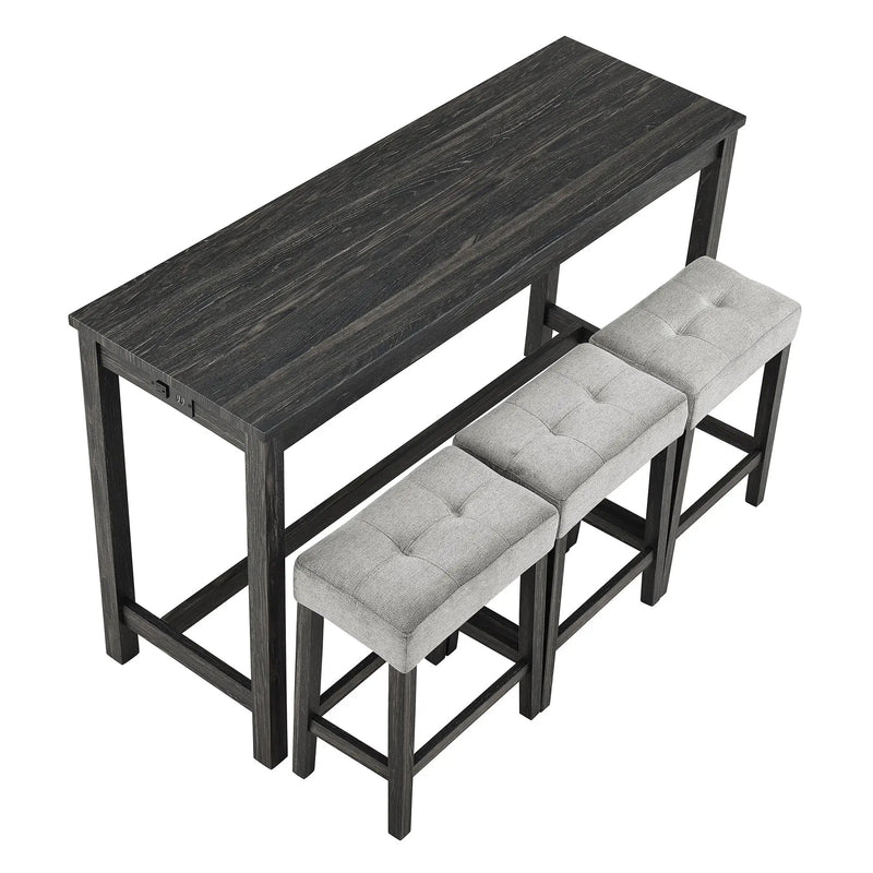 Bar Table Set with Power Outlet by HouseOfZazla