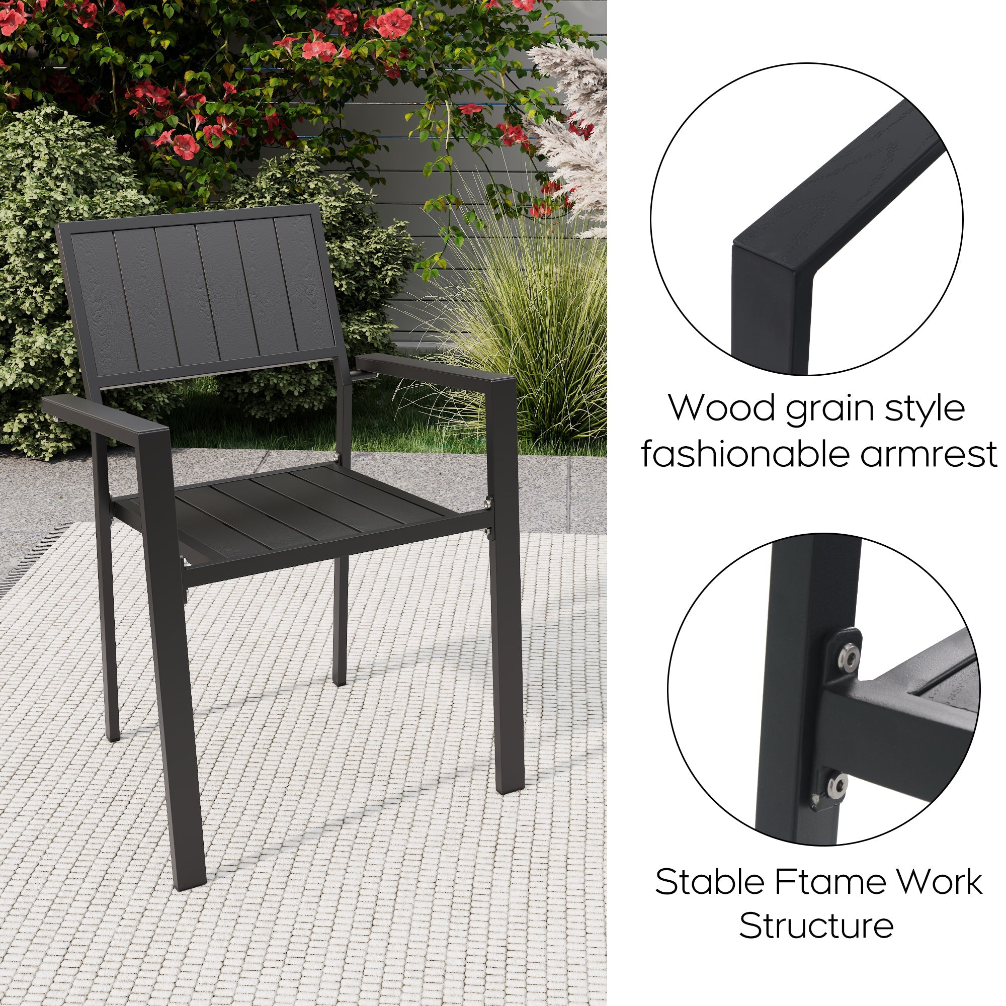 Modern Outdoor Indoor Metal Side Chair - Set of 2 by HouseOfZazla