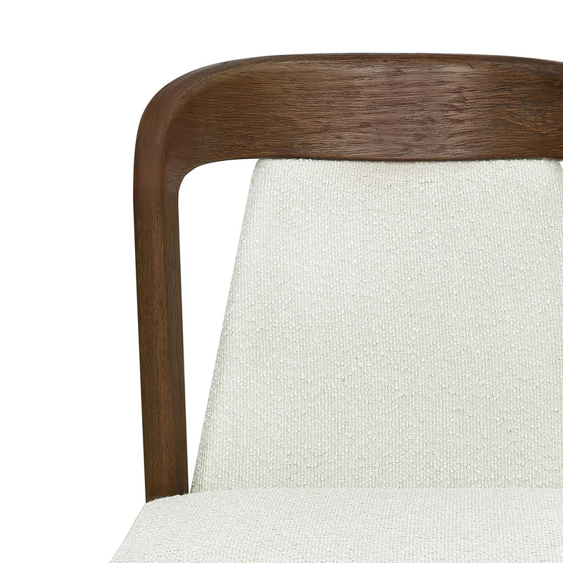Upholstered Backrest Armless Dining Chairs (Walnut+Camel) by HouseOfZazla