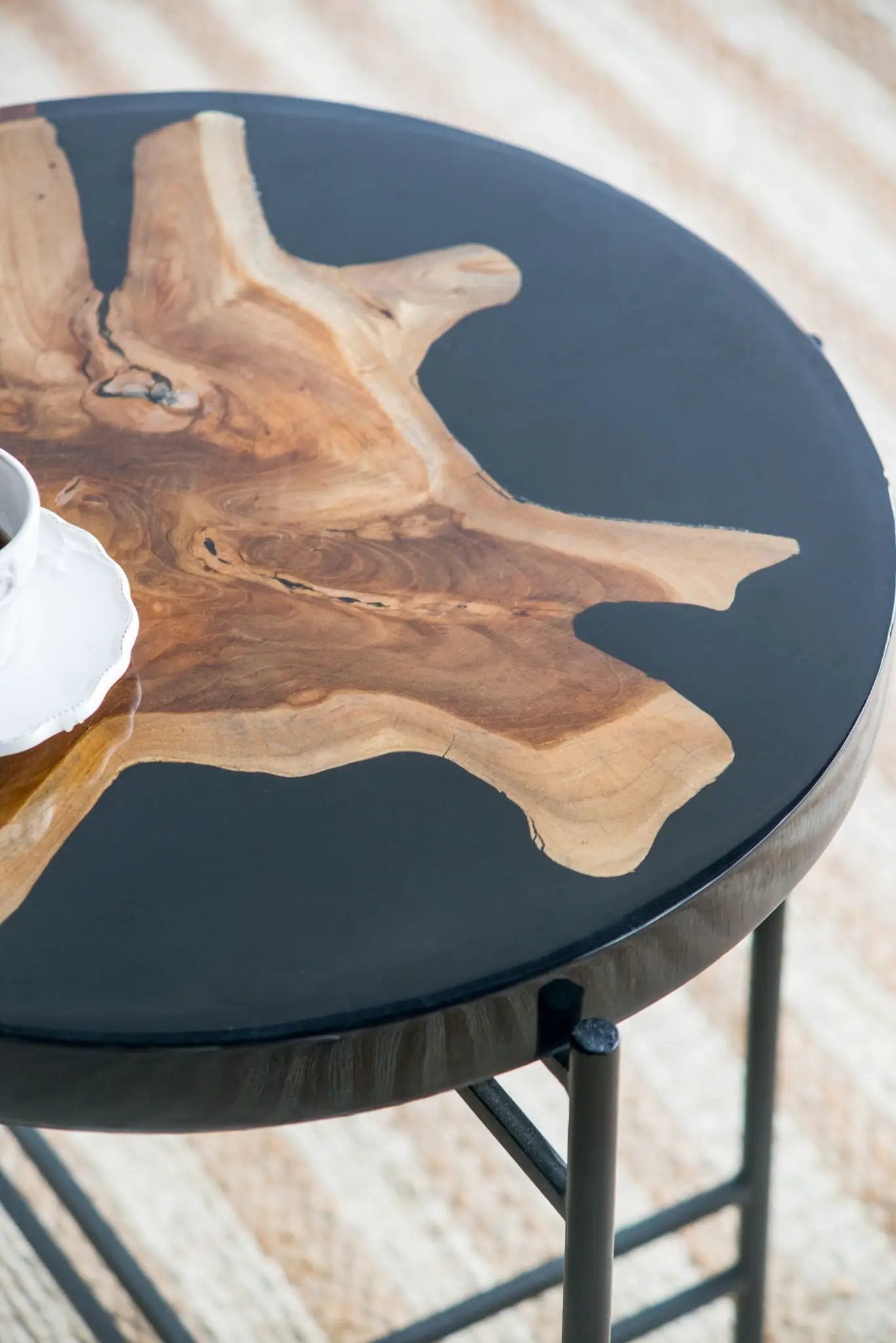 Side Table - Black / Brown by HouseOfZazla