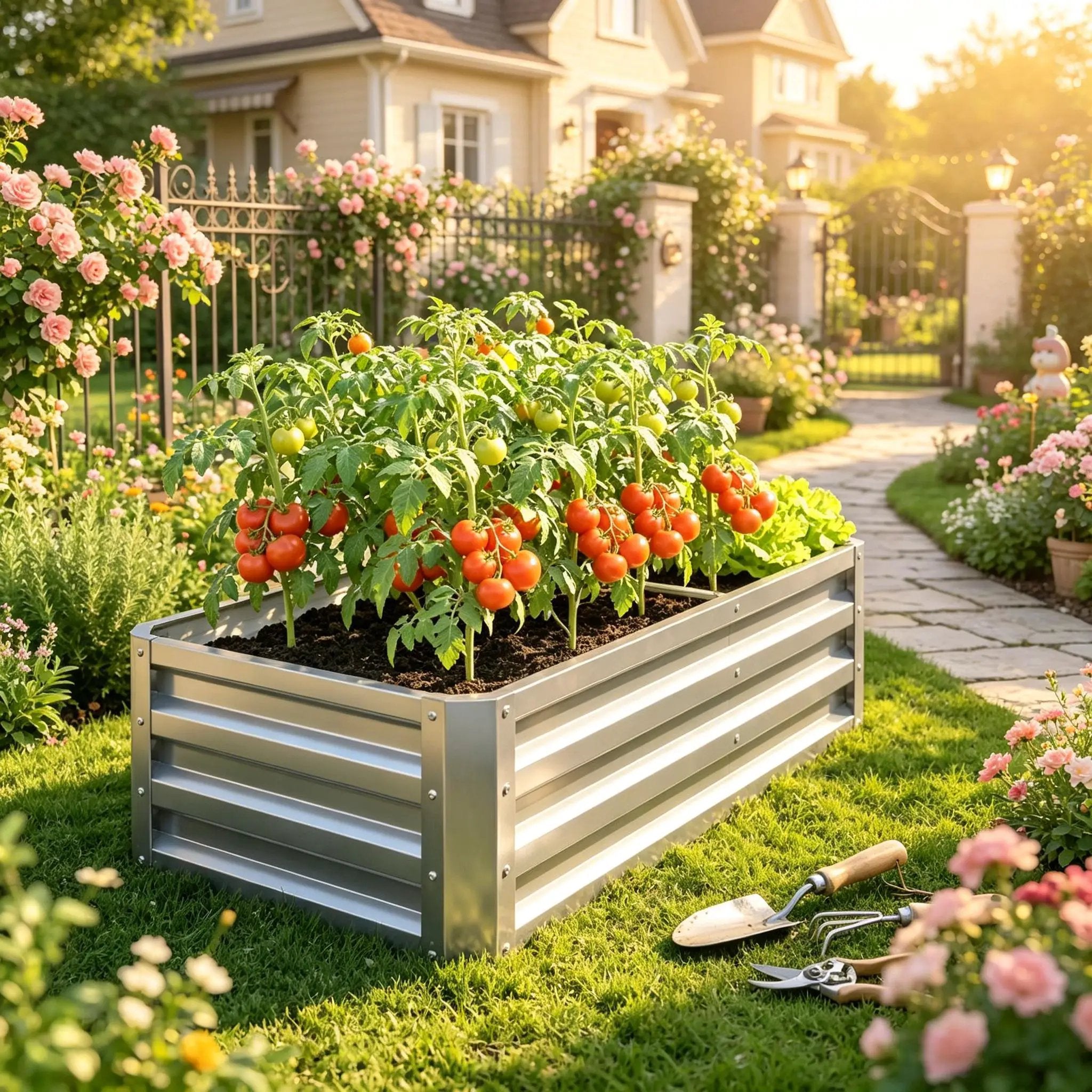 Galvanized Raised Garden Bed, 4' x 2' x 1' by HouseOfZazla