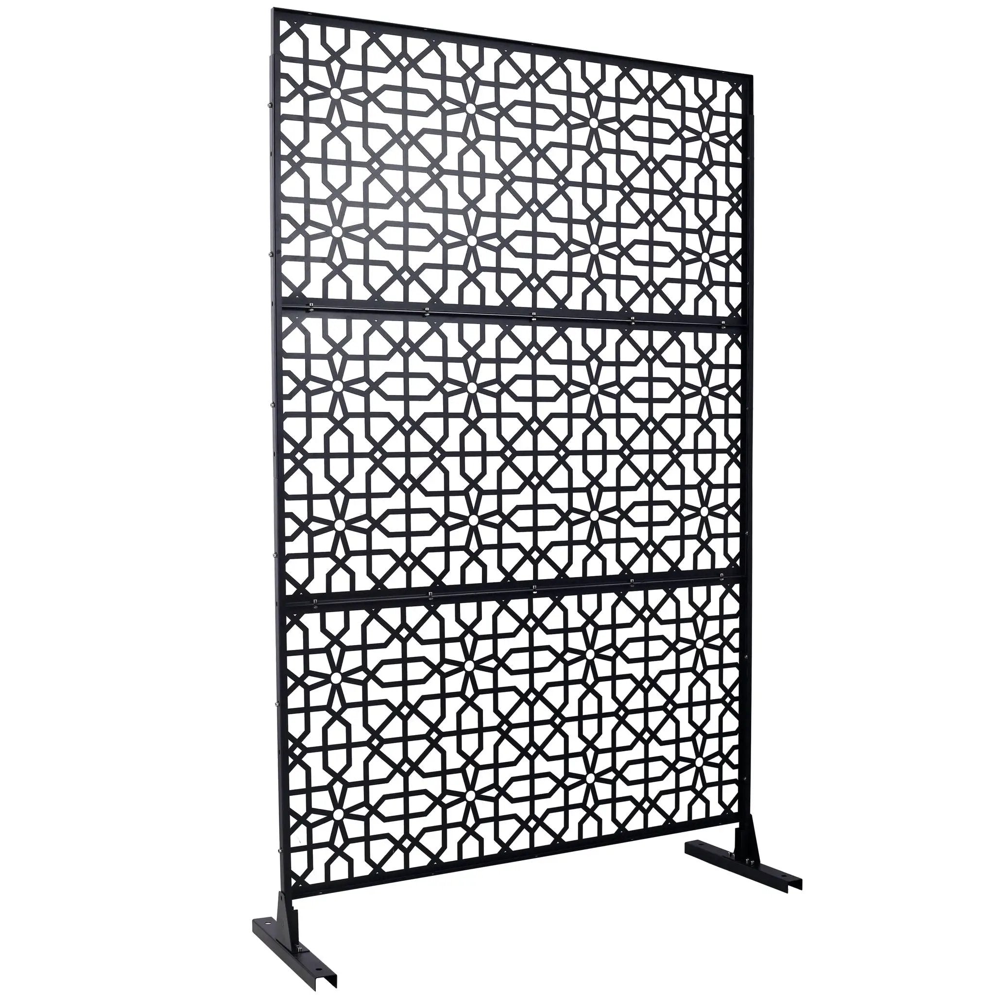 Outdoor & Indoor Metal Freestanding Decorative Privacy Screen by HouseOfZazla