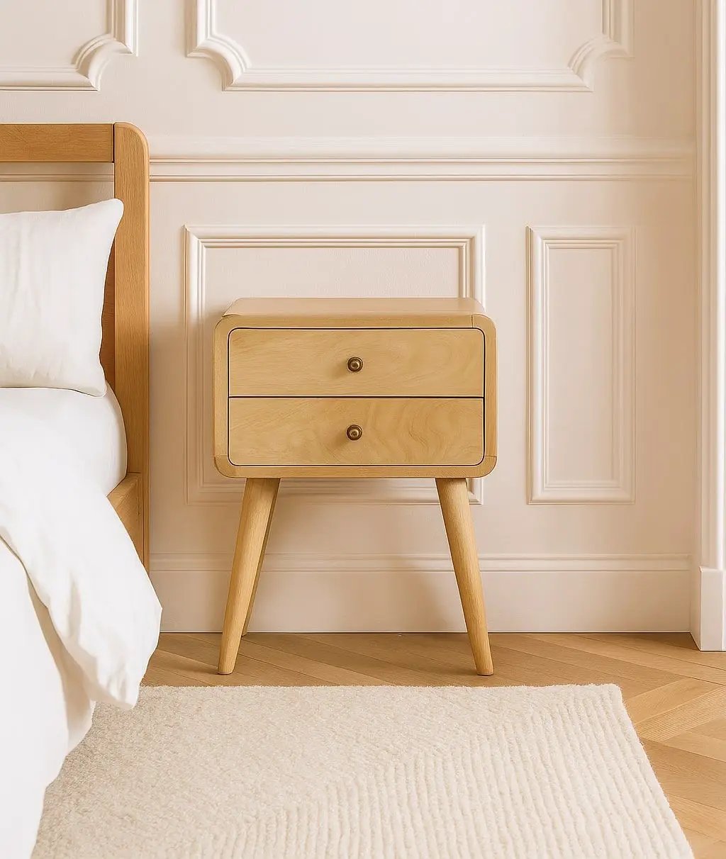 Curved Nightstand by Unique Piece Furniture