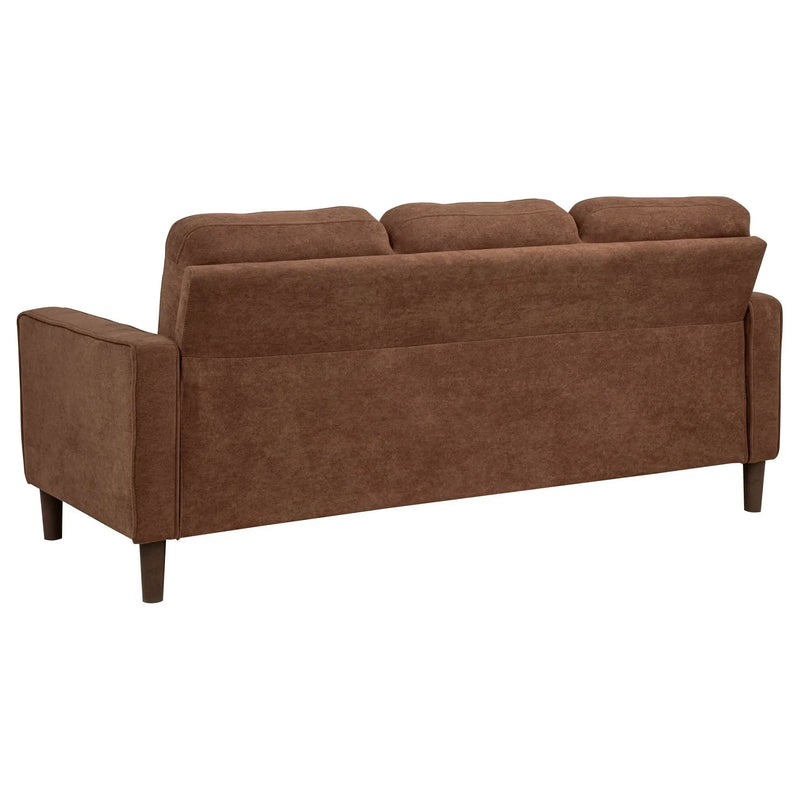 Bowen II 2-piece Fabric Upholstered Track Arm Sofa Set Rust by Unique Piece Furniture