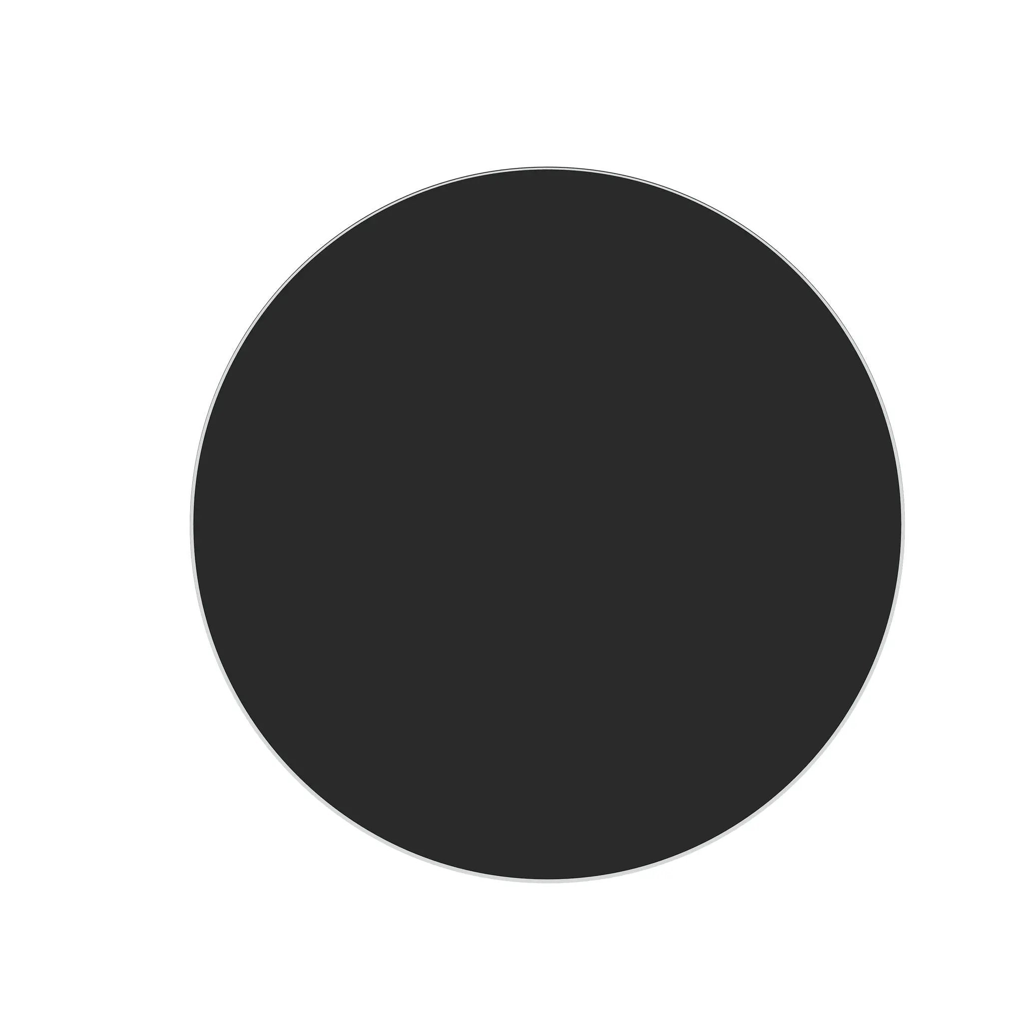 36" Round Tempered Glass Table Top Black Glass 1 / 4" Thick Round Polished Edge - Black by HouseOfZazla