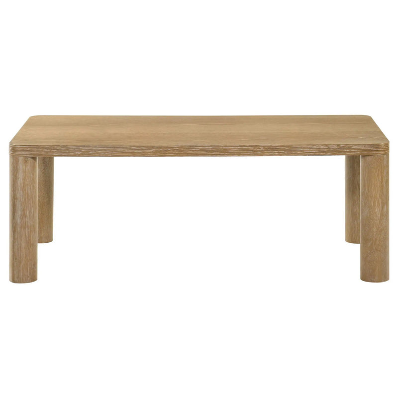 Castlewood Engineered Wood Cocktail Coffee Table Light Oak by Unique Piece Furniture