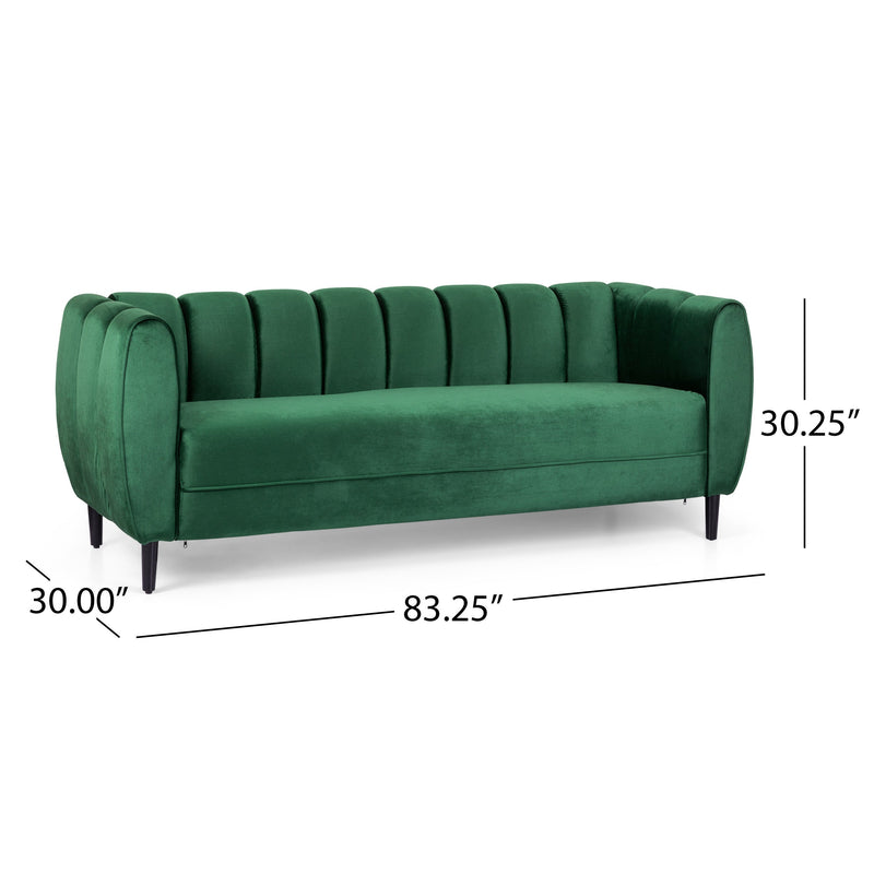 Miranda Velvet 3-Seater Sofa by HouseOfZazla