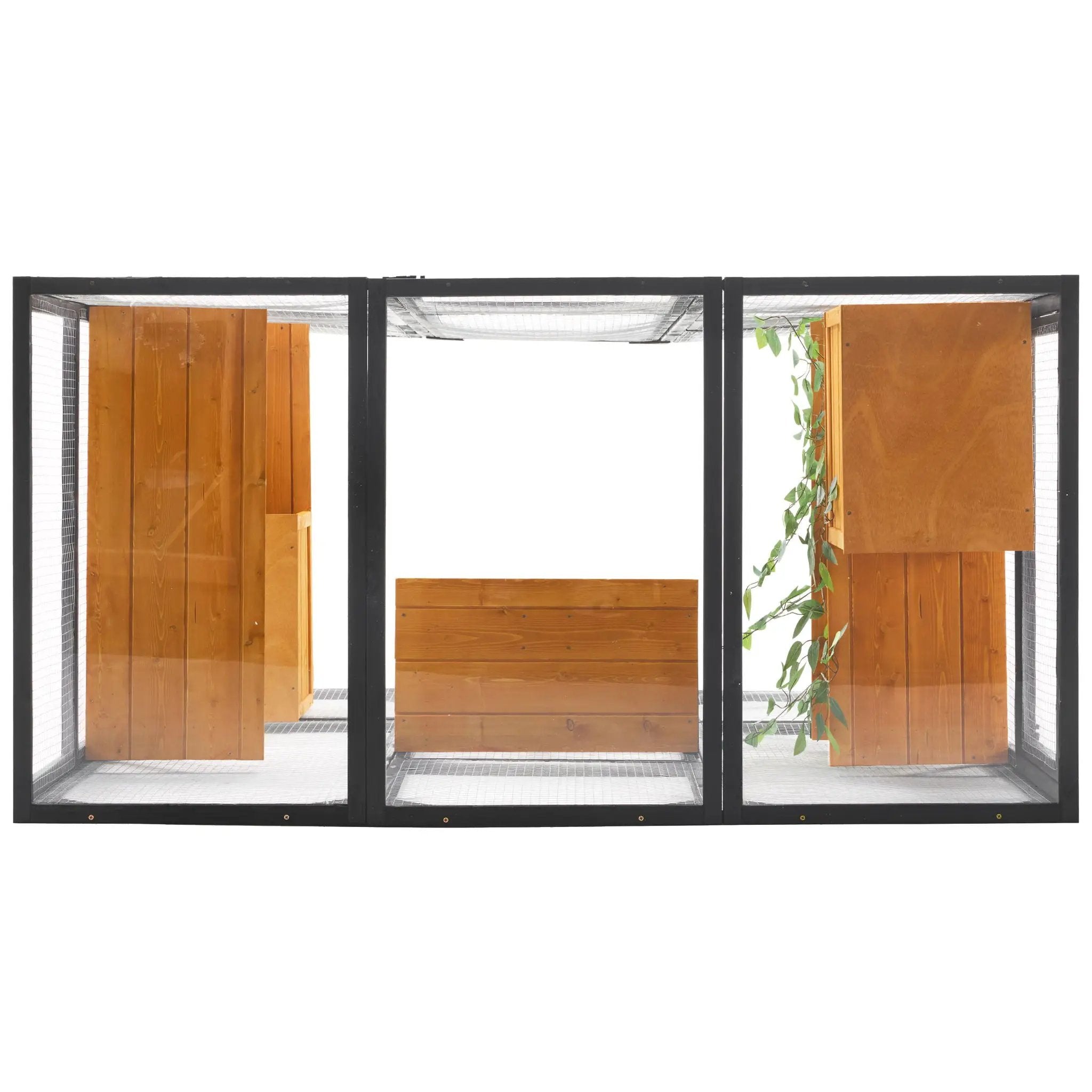 Outdoor Cat House, Diy Cat Enclosure Catio With Double Enter Doors by HouseOfZazla