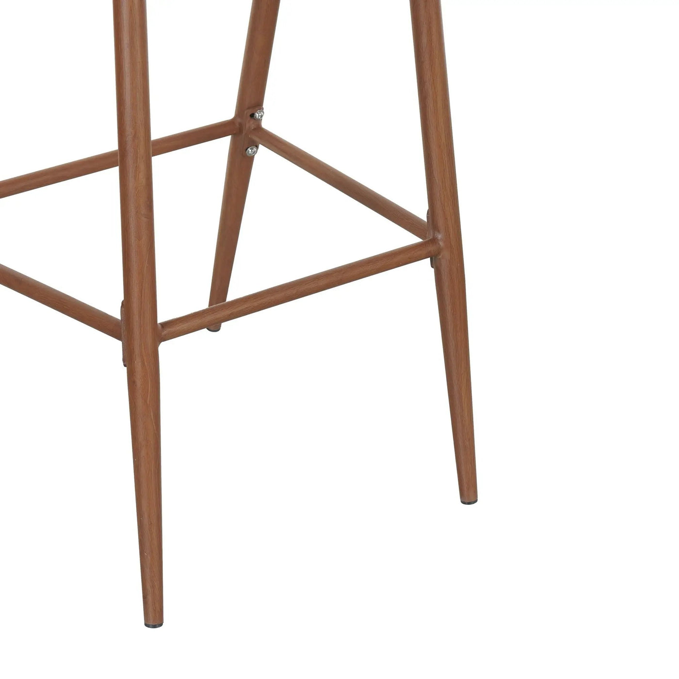 Outdoor Bar Height Metal Frame Counter Stools with Scallop-Shaped Backrest & Water-Resistant Cushions by HouseOfZazla
