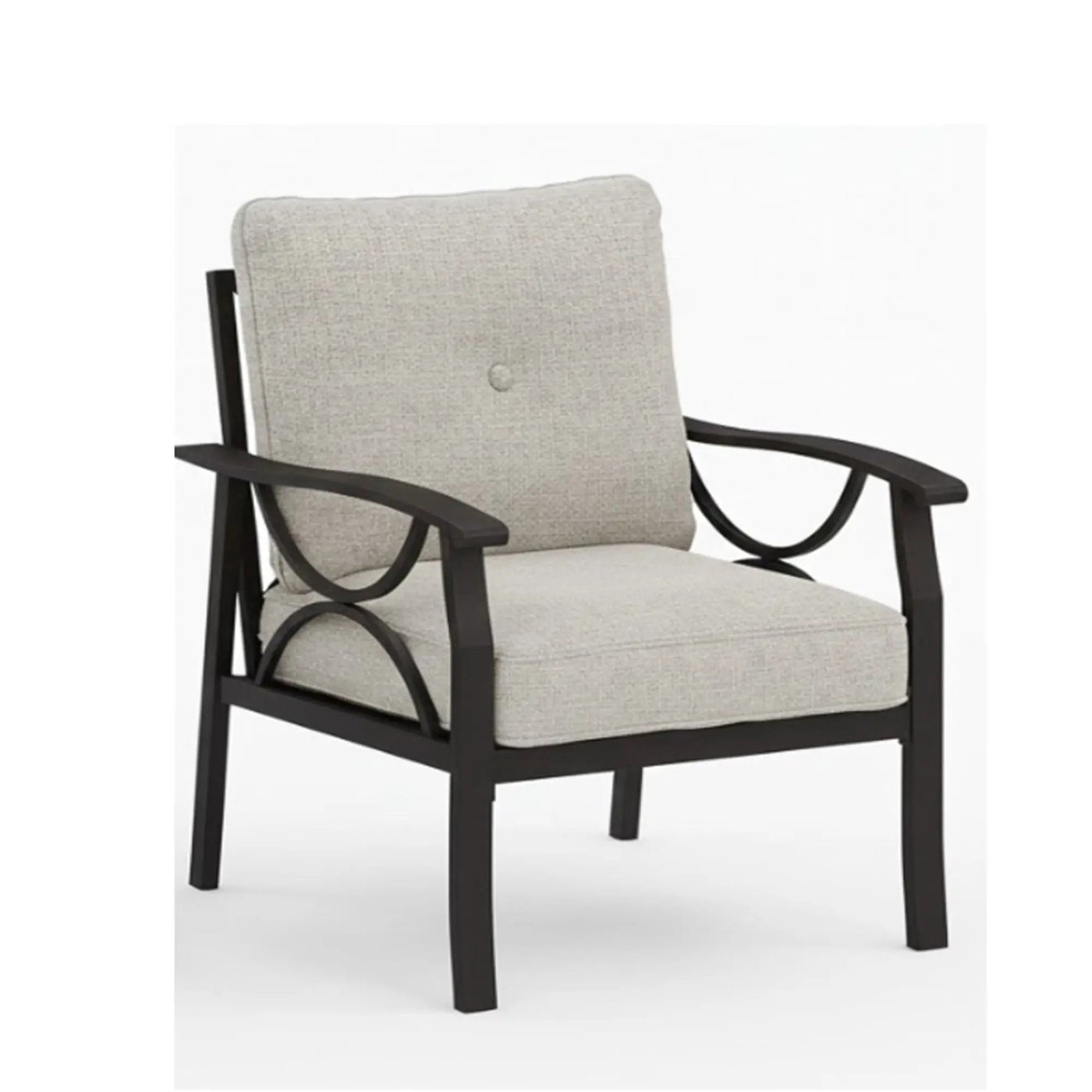All-Weather Armchairs With Cushions, Modern Sculptural Design (Set of 2) by HouseOfZazla