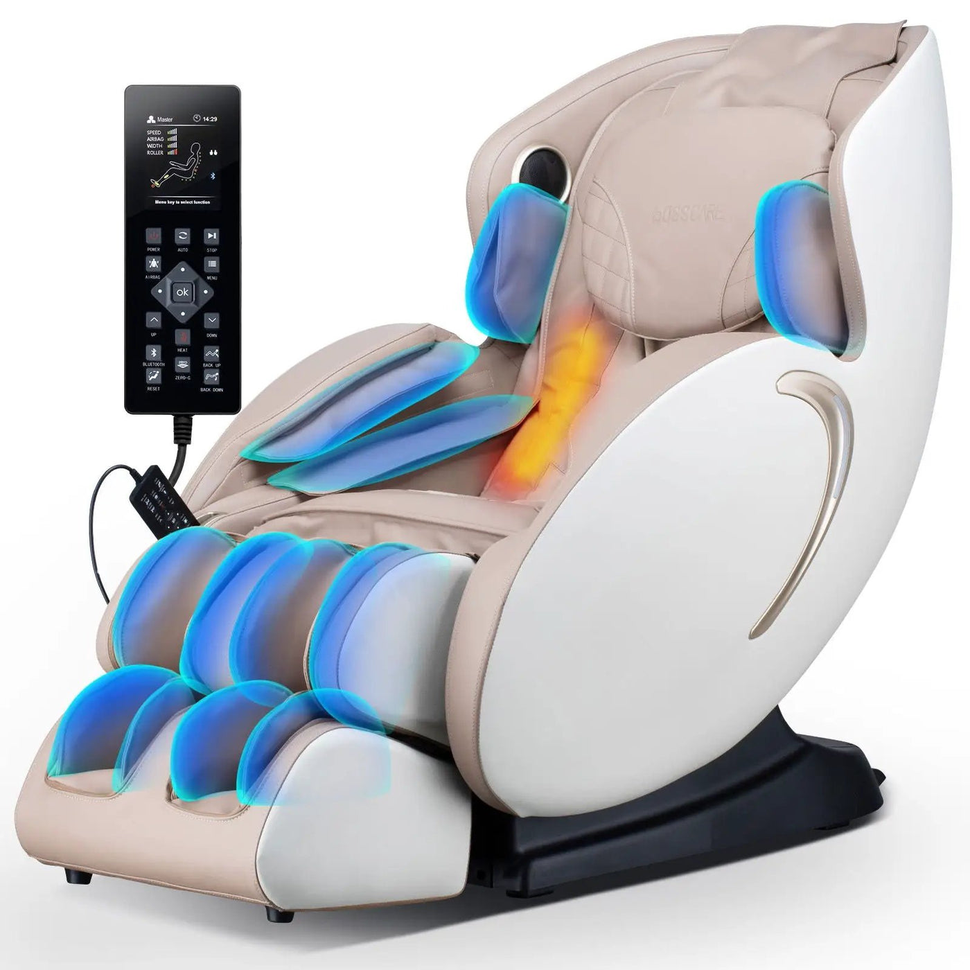 Bosscare - 3D Zero Gravity Massage Chair, Full Body Shiatsu Recliner With App by HouseOfZazla