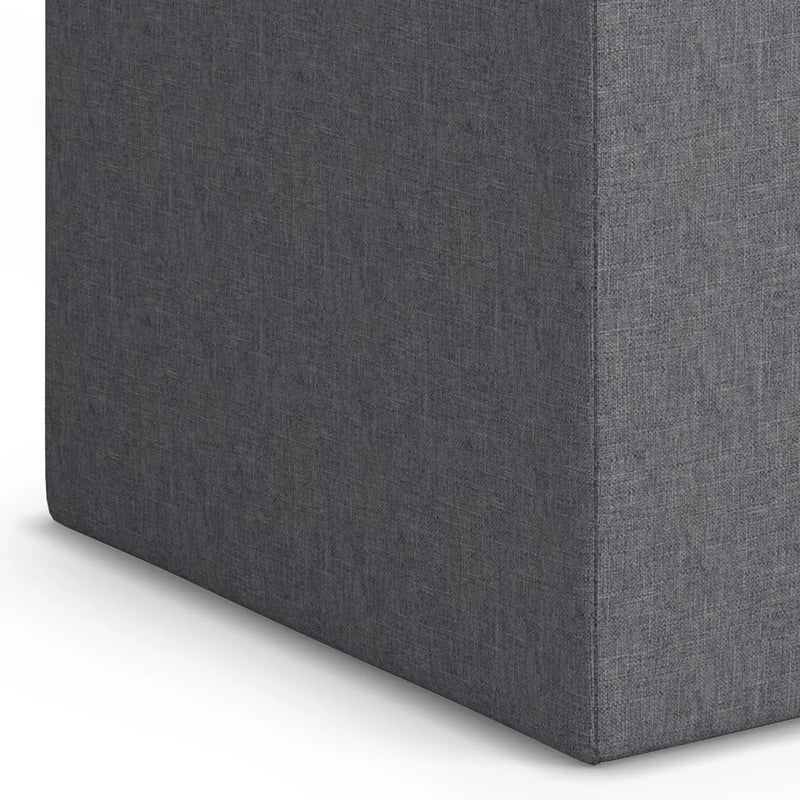 Rockwood - Upholstered Cube Storage Ottoman With Tray by HouseOfZazla