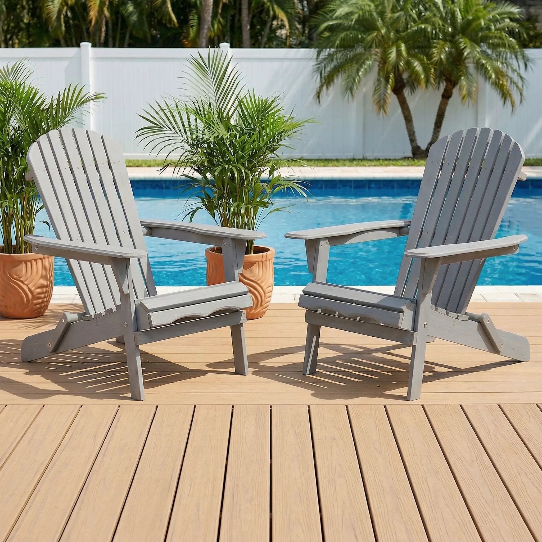Oversize Outdoor Folding Adirondack Chair, Patio Chair For Garden by HouseOfZazla