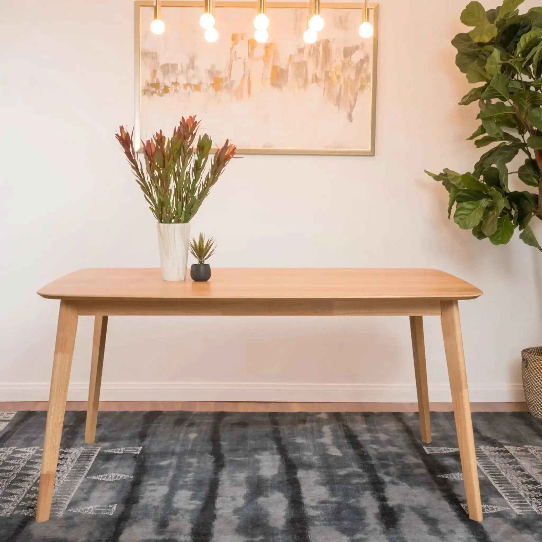 Retro Dining Table With Faux Wood Top by HouseOfZazla