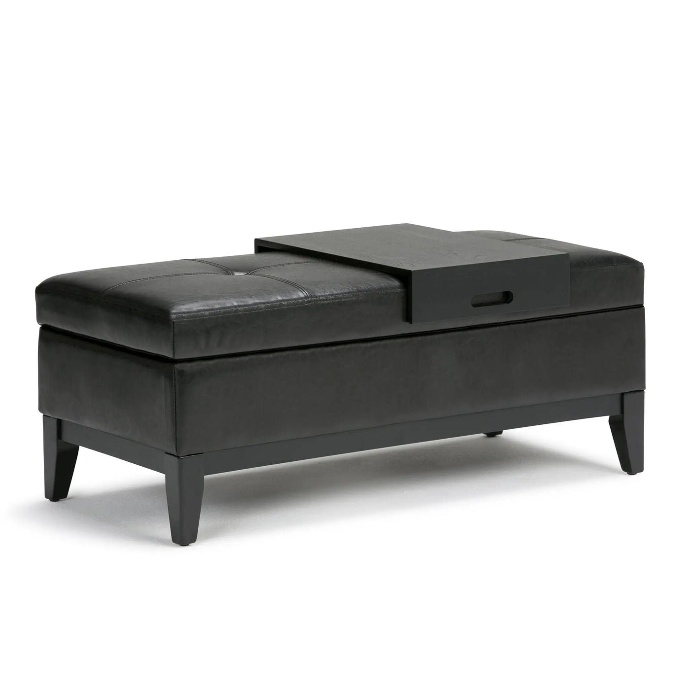 Oregon - Contemporary Storage Ottoman Bench With Tray by Unique Piece Furniture