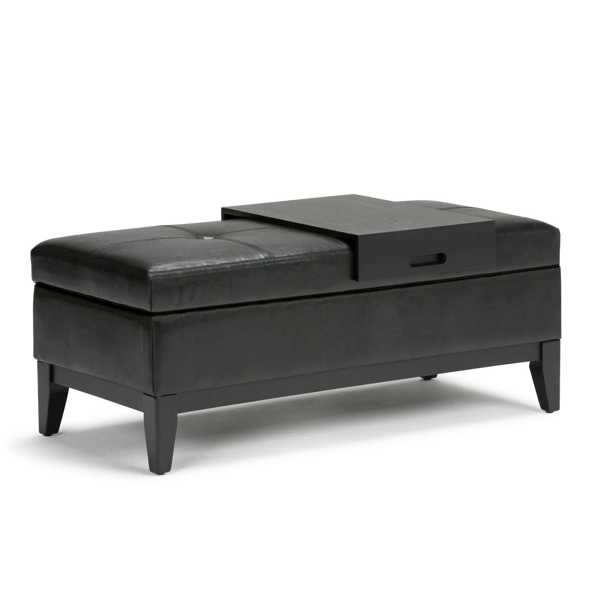 Oregon - Contemporary Storage Ottoman Bench With Tray by HouseOfZazla