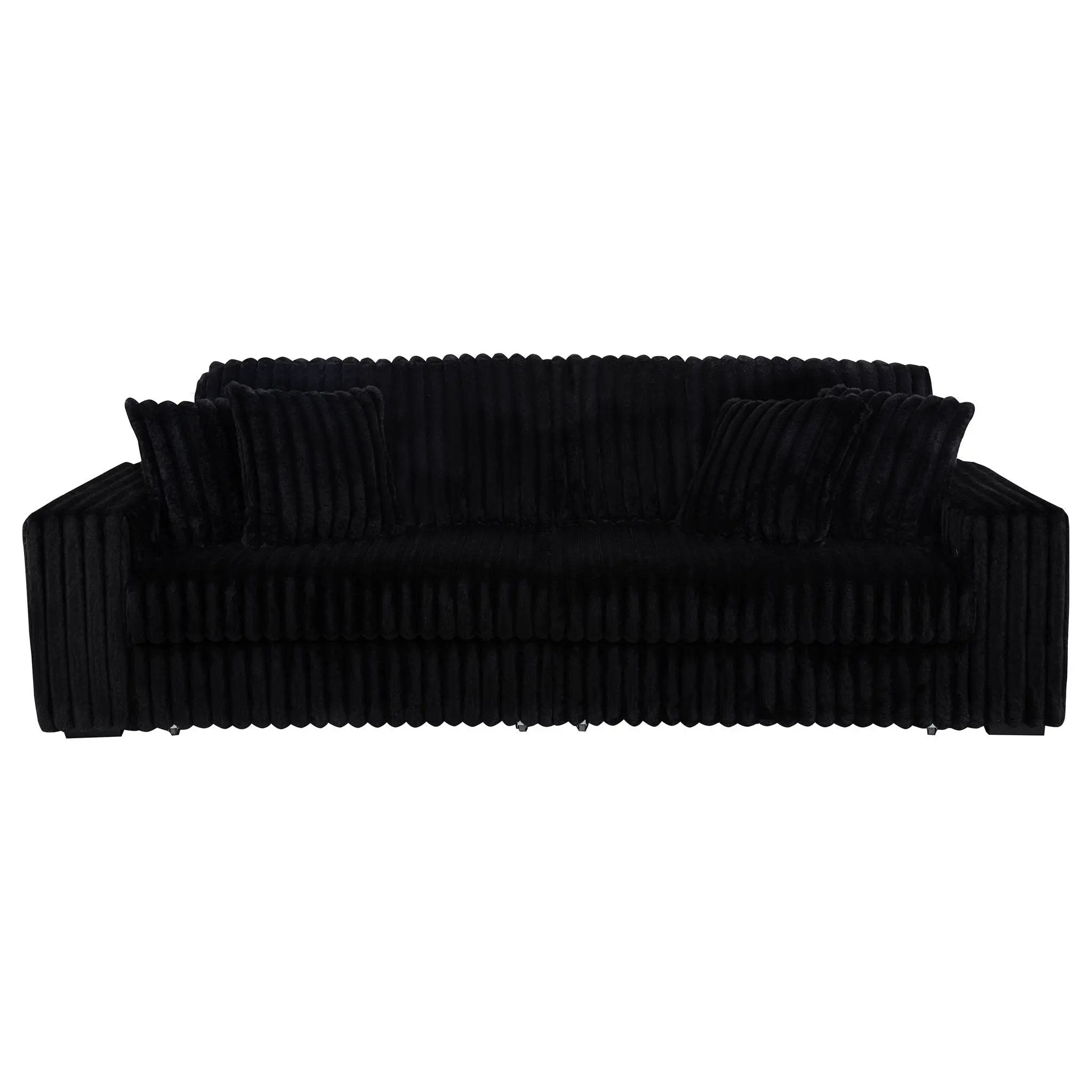 Clifford - Upholstered Dual Power Chaise Sofa - Black