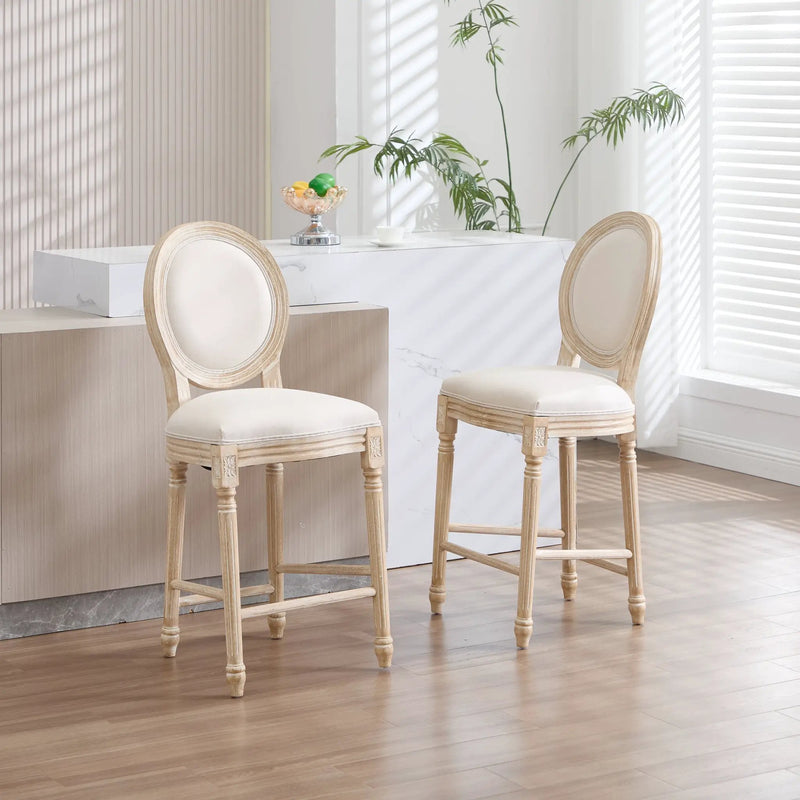 French Country 26'' Height Bar Chairs Set of 2 by HouseOfZazla