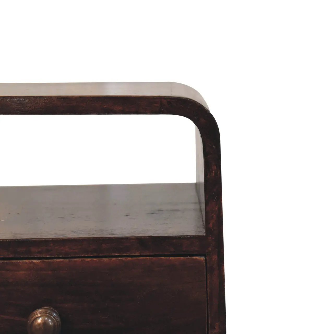 Mini Curve Open Bedside Nightstand by Unique Piece Furniture