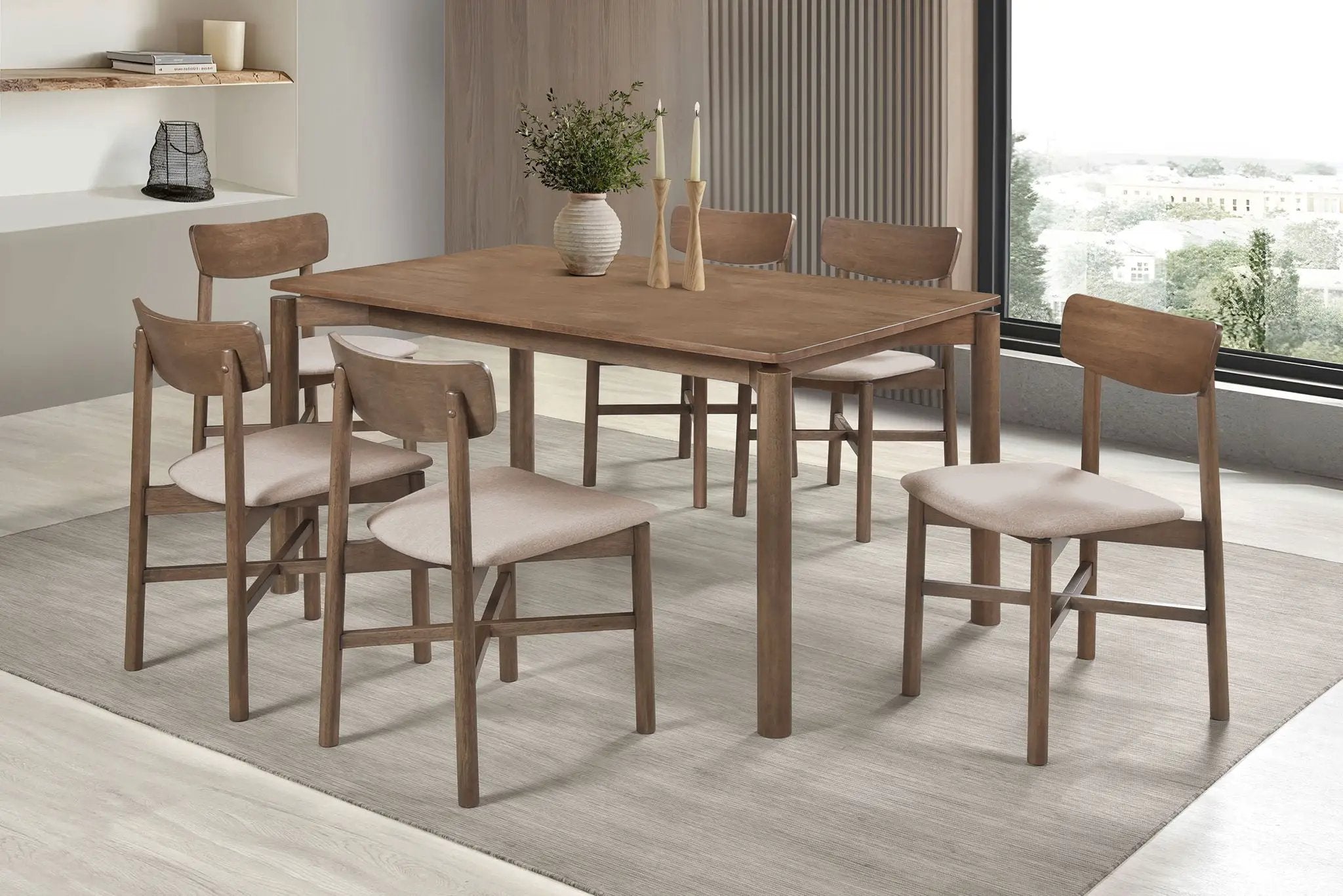 Parkridge 59-inch Rectangular Dining Table Natural Walnut by Unique Piece Furniture