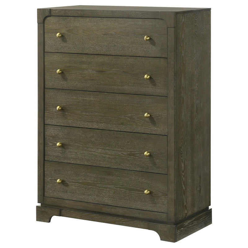 Gran Park 5-drawer Bedroom Chest of Drawers Dark Cocoa by Unique Piece Furniture