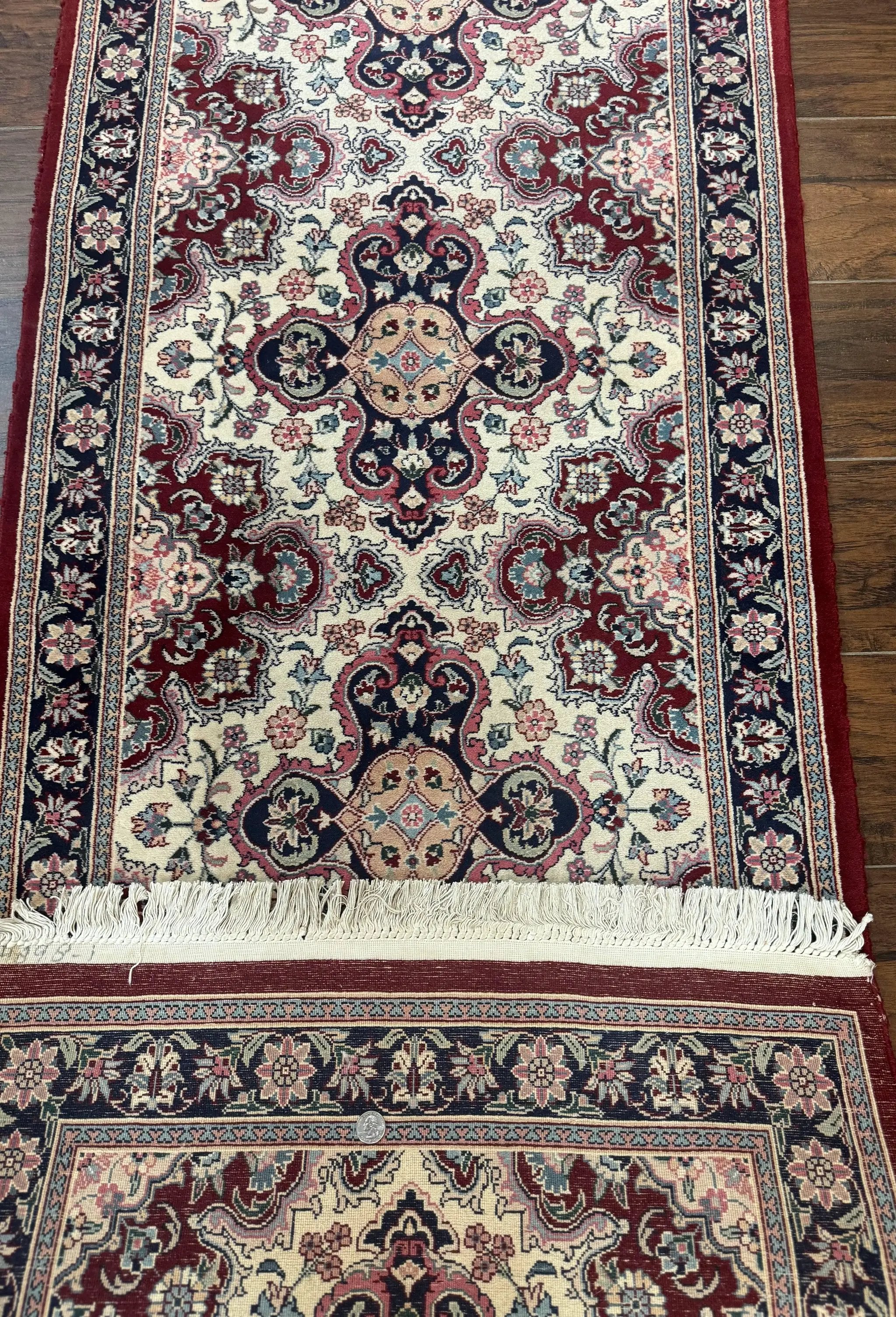 Sino Persian Runner Rug 2.7 x 8, Floral, Handmade, 250 KPSI by Jewel Rugs
