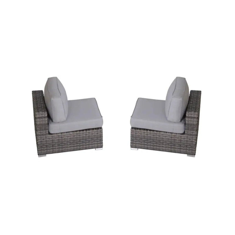 Minnesota - 9 Piece Sectional Sofa Set With Cushions - Gray Mix by Unique Piece Furniture