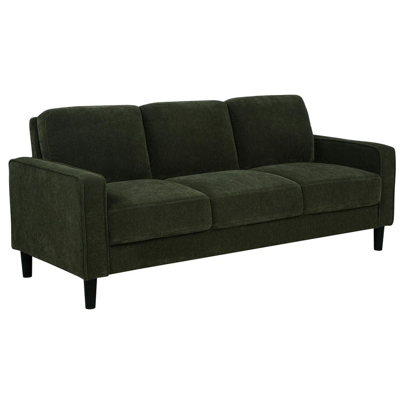 Ruth 77-inch Fabric Upholstered Track Arm Sofa Matcha Green by Unique Piece Furniture