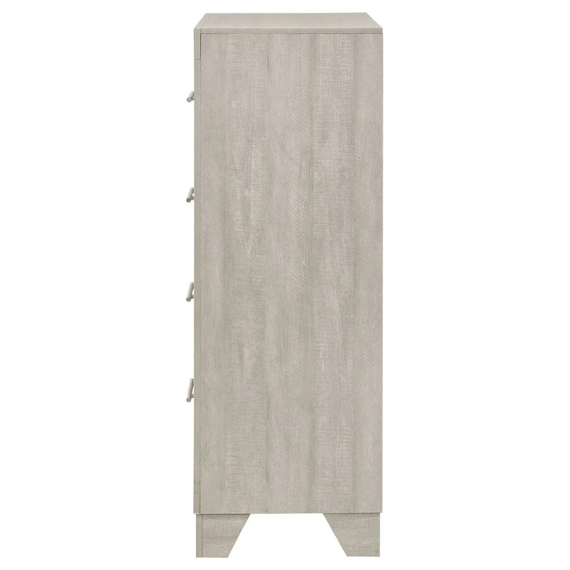Trenton 4-drawer Bedroom Chest of Drawers Rustic Cream by Unique Piece Furniture