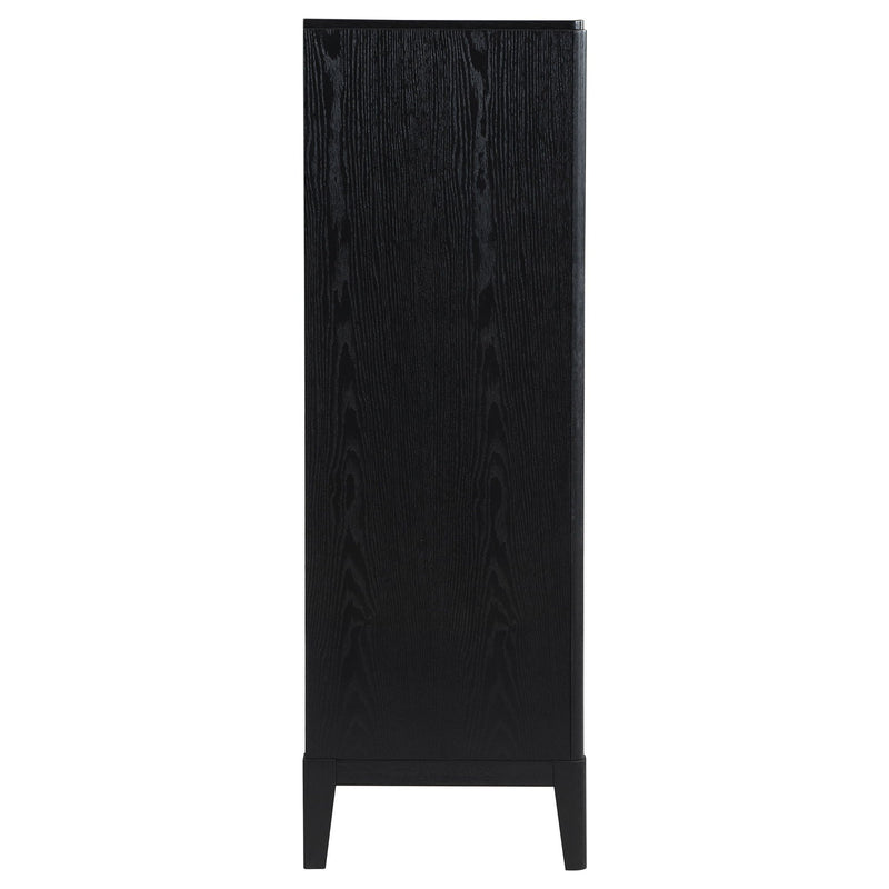 Mason - 5 Drawer Chest With Fluted Design - Black