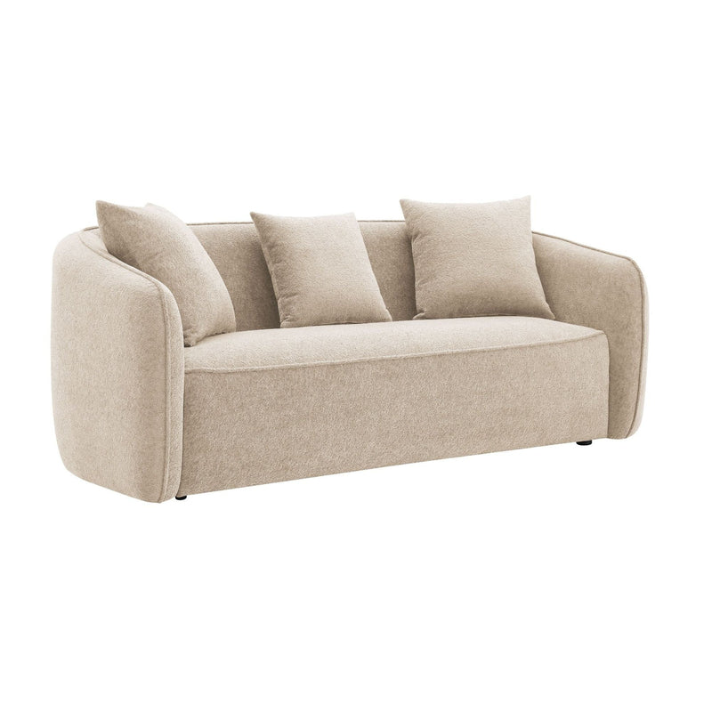 Keith - Sofa With 3 Pillows, Living Room Seating - Beige by HouseOfZazla