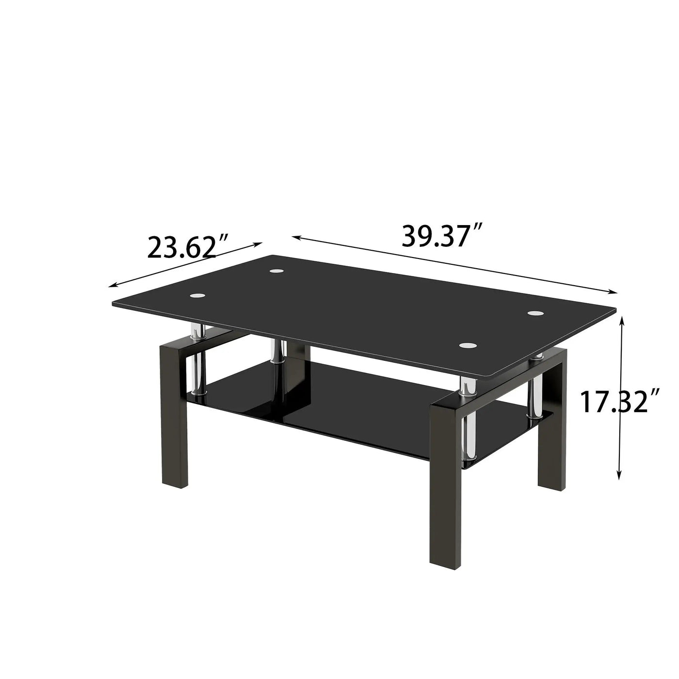 Tempered Glass Table With Storage by HouseOfZazla