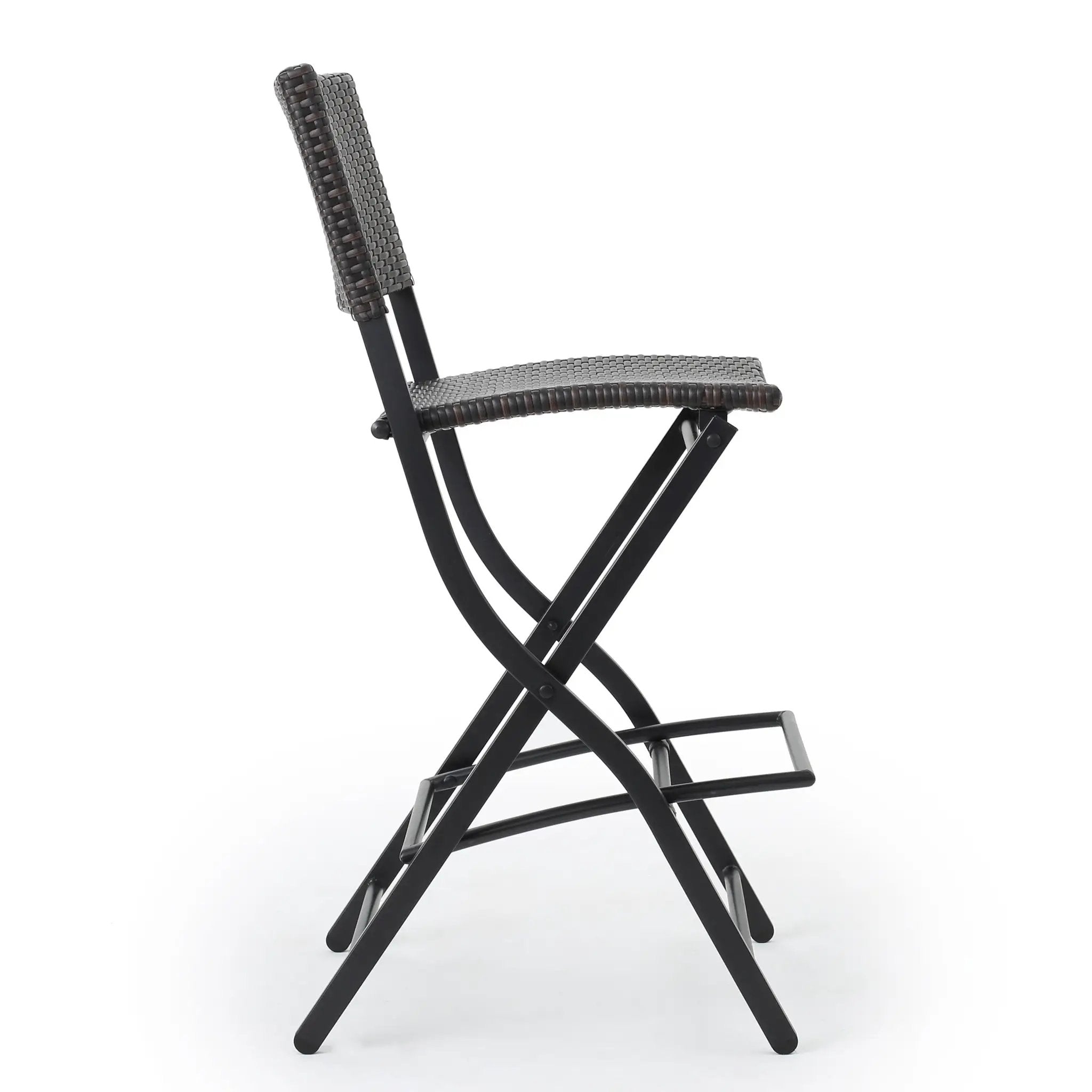Outdoor Wicker Barstools Faux Rattan Patio Bar Stools - Set of 2 by HouseOfZazla