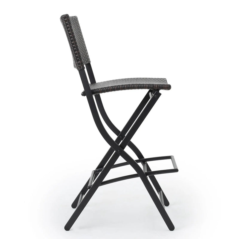 Outdoor Wicker Barstools Faux Rattan Patio Bar Stools - Set of 2 by HouseOfZazla