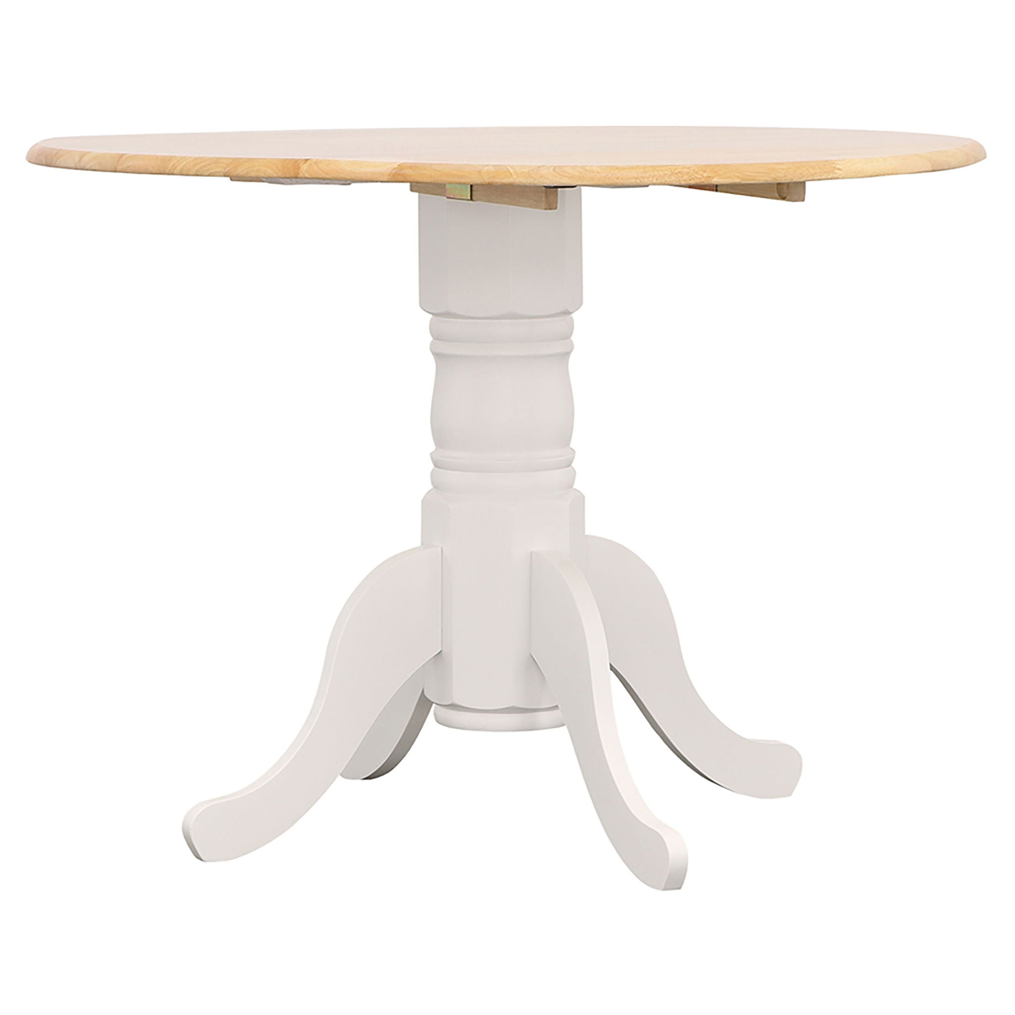 Greer - 5 Piece Dining Set With Drop Down Leaf Table And Curved Back Chairs - White by HouseOfZazla