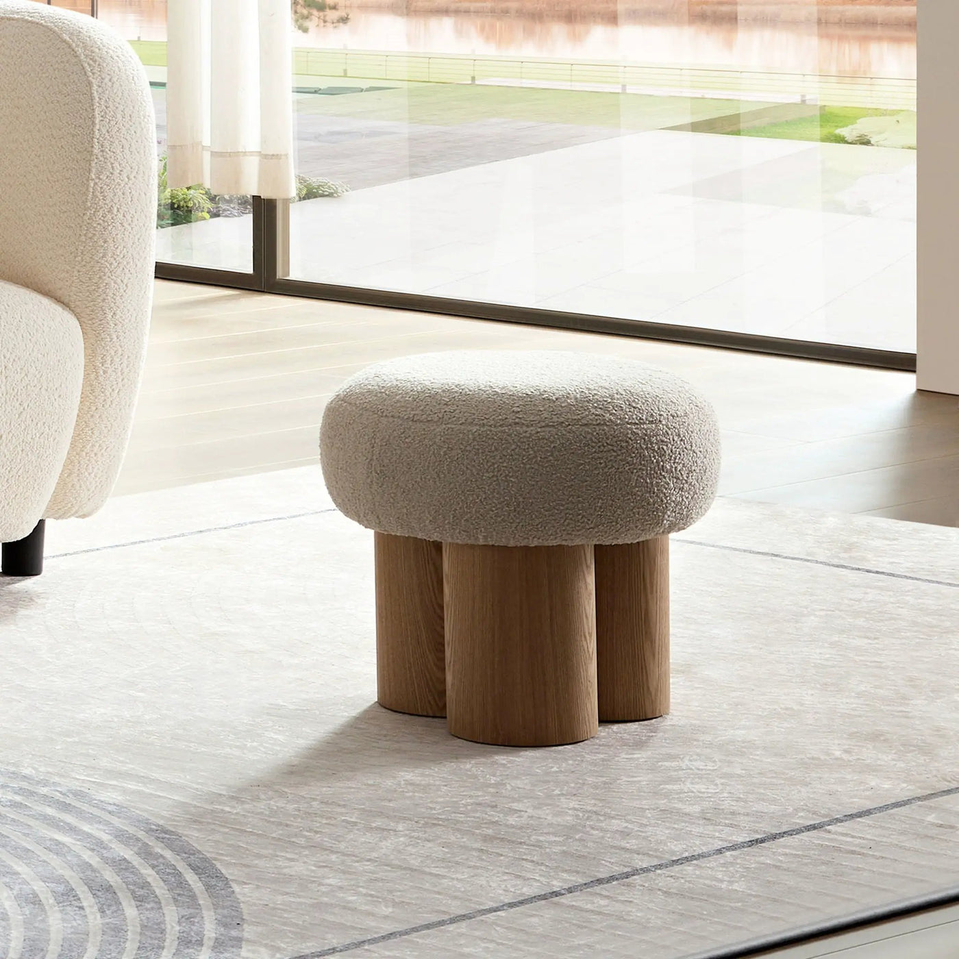 Versatile Mushroom Stool With Cushion by Unique Piece Furniture