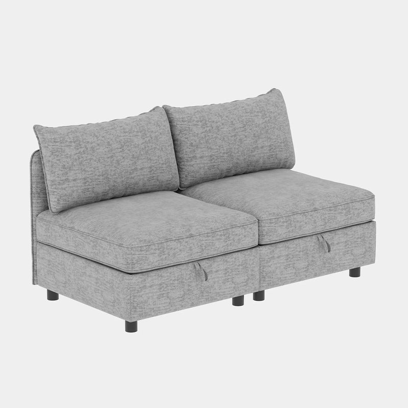 Modular Sectional Sofa, Convertible Sofa Seat With Storage by HouseOfZazla