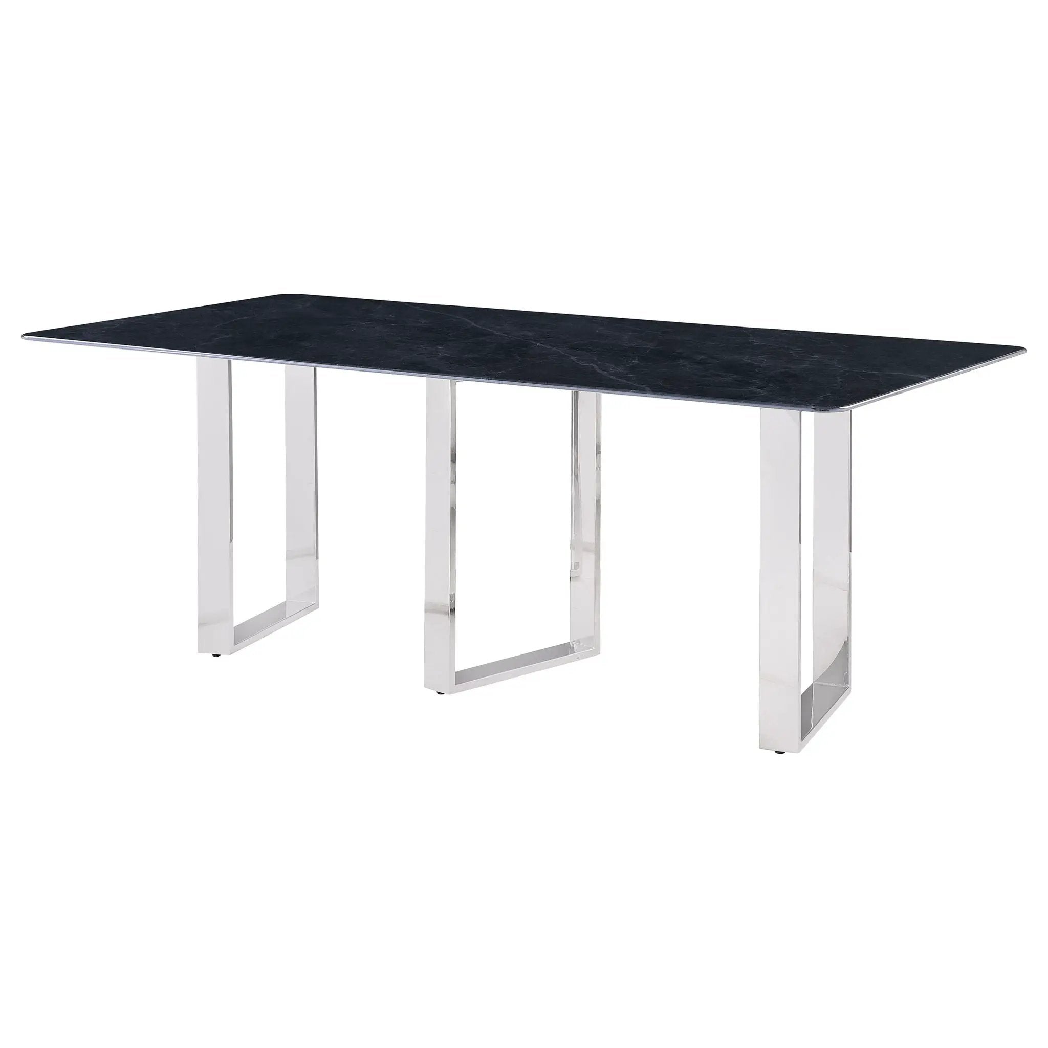 Forster - Rectangular Sintered Stone Dining Table - Gray by HouseOfZazla