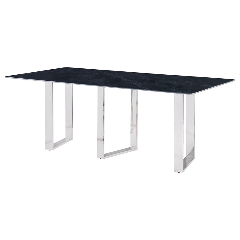 Forster - Rectangular Sintered Stone Dining Table - Gray by HouseOfZazla