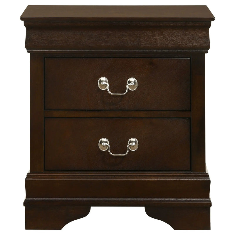 Louis Philippe 2-drawer Nightstand Cappuccino by Unique Piece Furniture