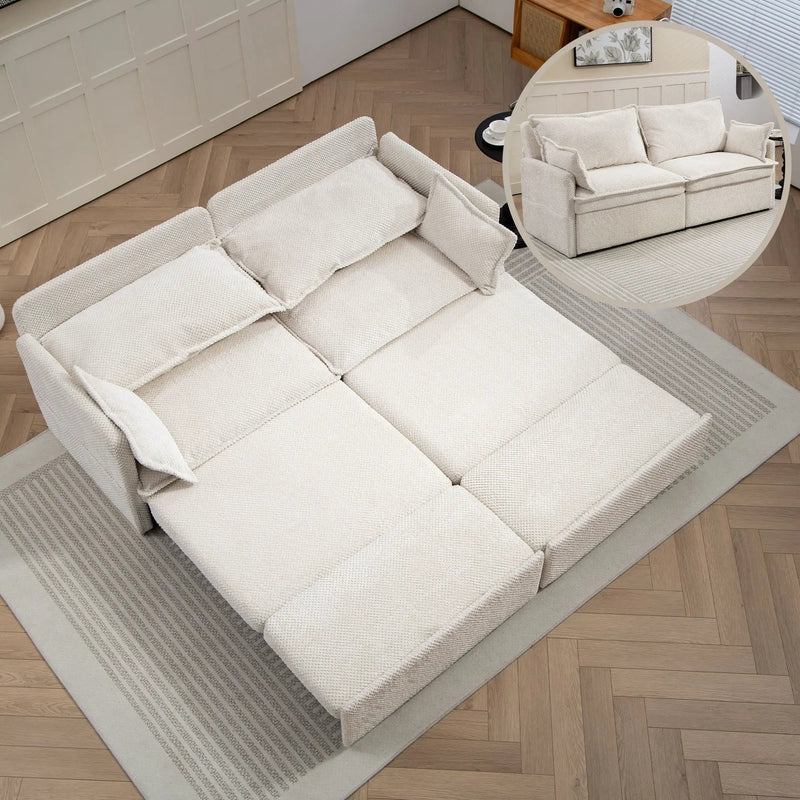 Pull Out Sofa Bed, Convertible Sleeper Sofa Couch, Side Storage, And USB / C - Type Charging Ports Chair by Unique Piece Furniture